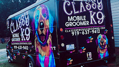 Classy k-9 mobile dog grooming logo