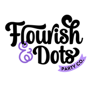 Flourish and Dots Party Co. logo