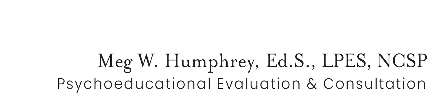 Meg W. Humphrey EdS LPES NCSP - Psychoeducational Evaluations and Consultations logo