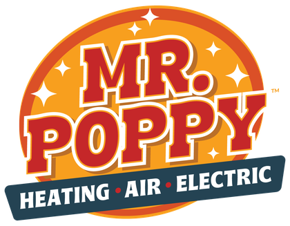 Mr. Poppy Air, Electric, and Heating logo