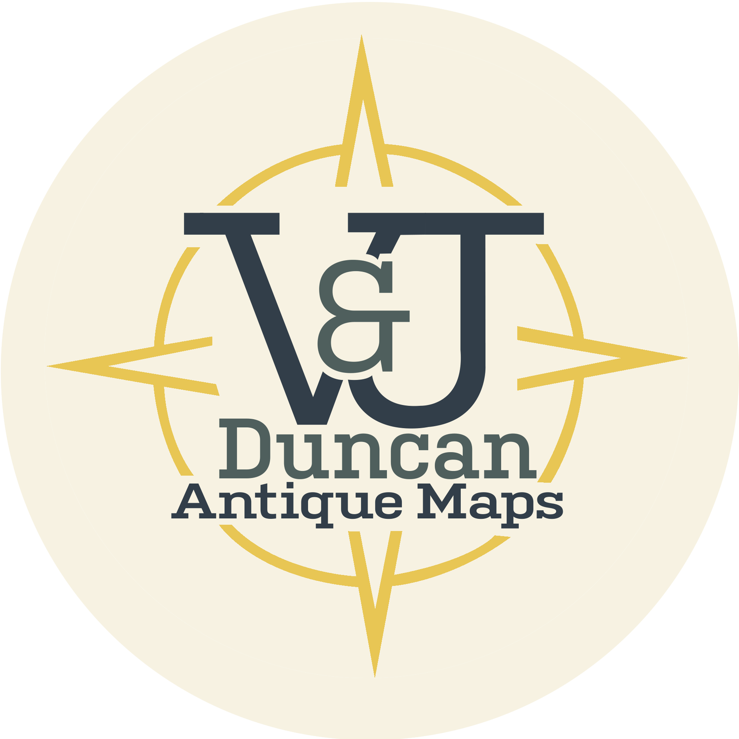 V & J Duncan Antique Maps logo