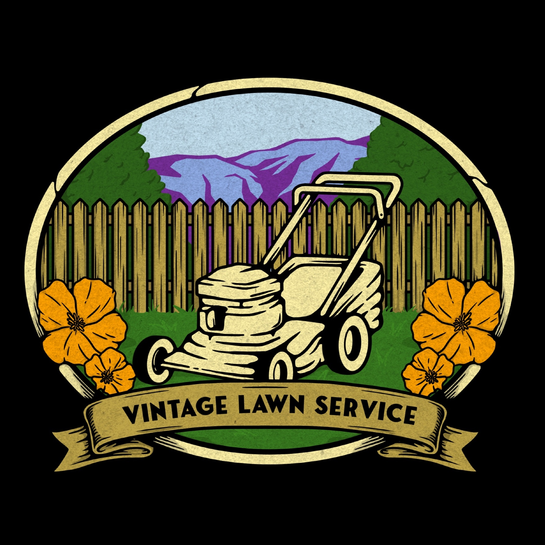 Vintage Lawn Service logo