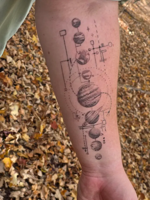 Customer photo of work by Crown and Feather Tattoo Co., from Brian Jonas's review