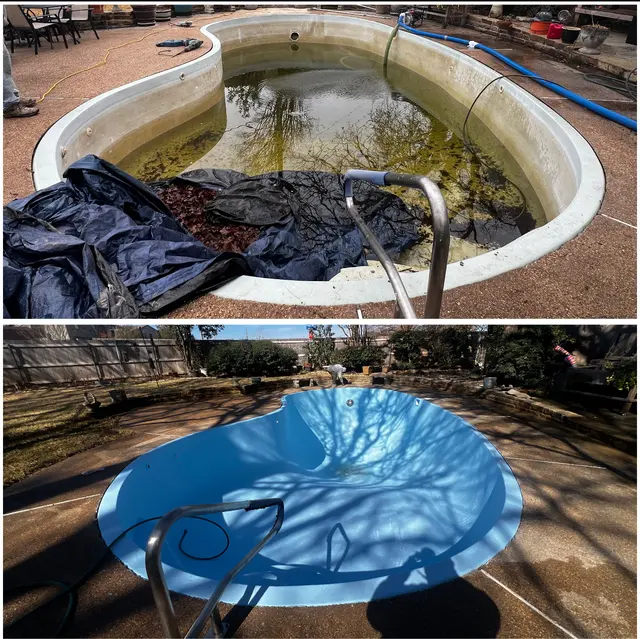 Customer photo of work by DFW Fiberglass Pool Renovations, from Cindy Hickman's review