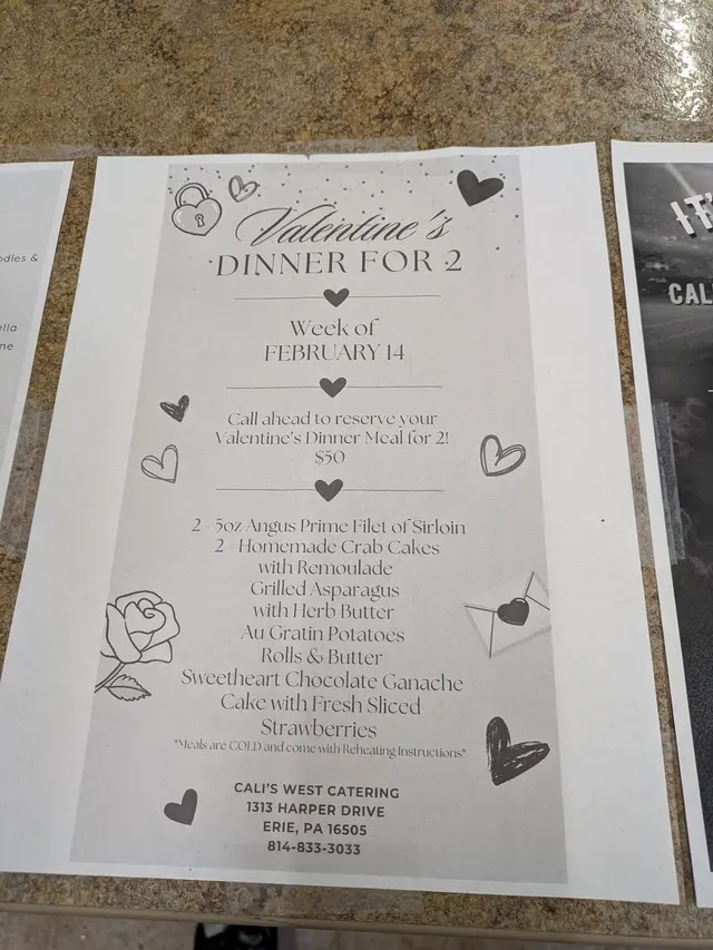 Customer photo of work by Cali's West Catering & Express Take Out, from Bill Morewood's review