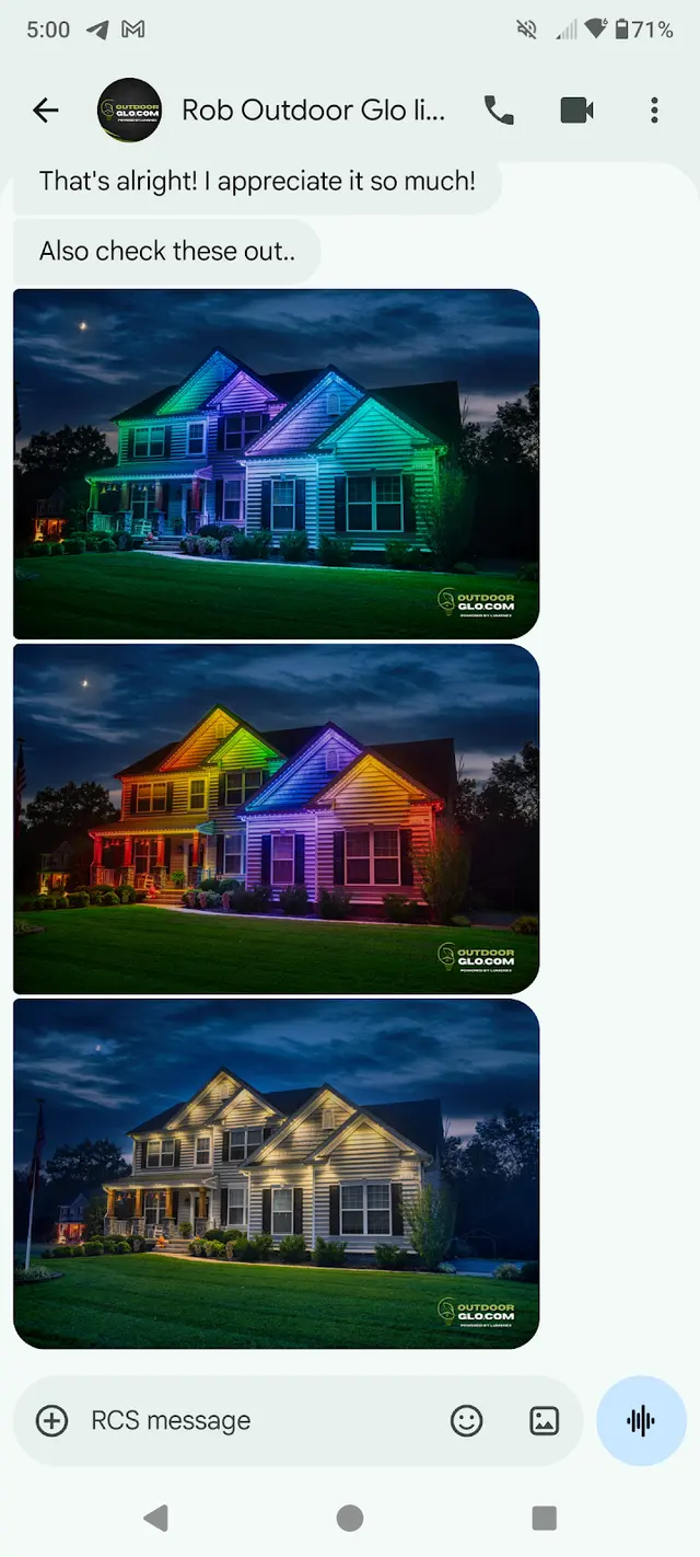 Customer photo of work by OutdoorGlo.com, from Lindsey Rapp's review