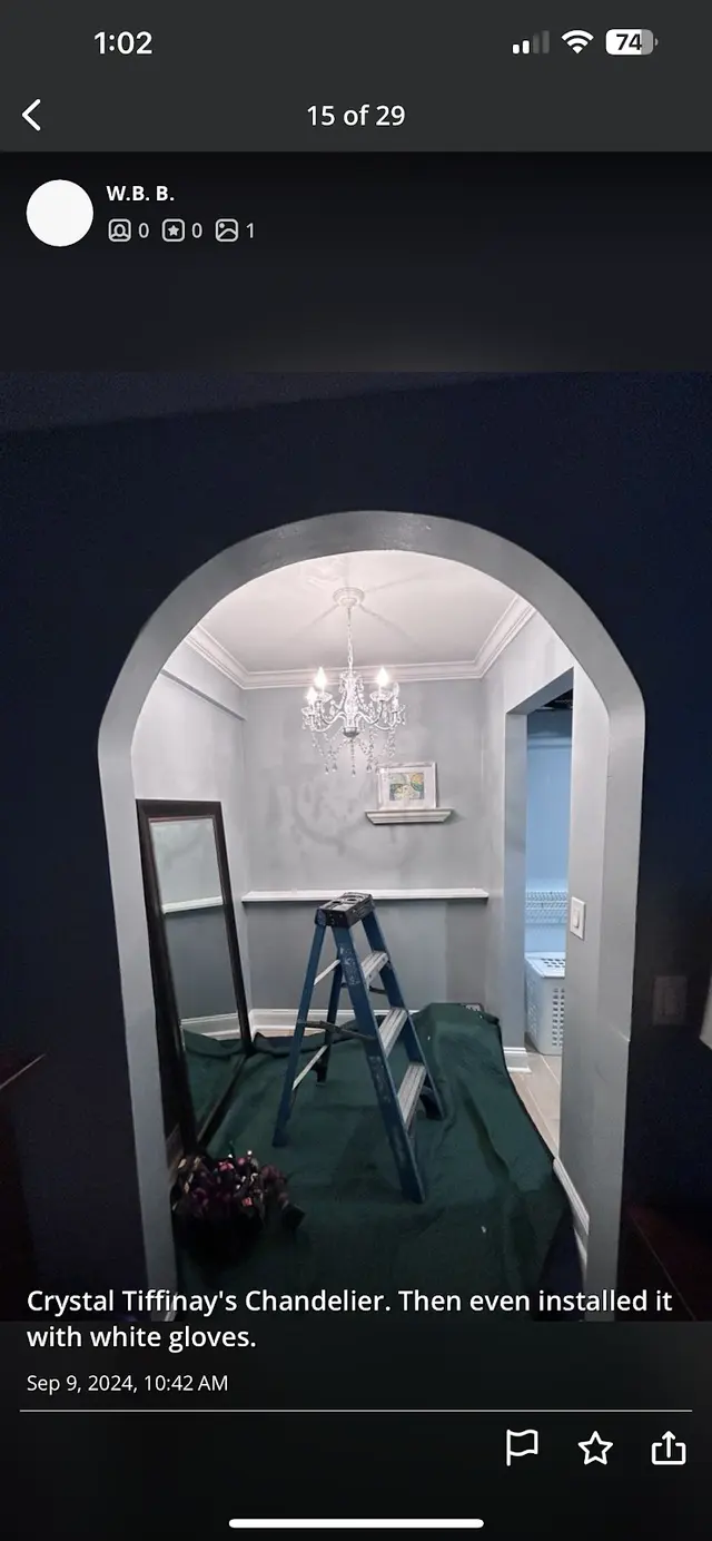 Customer photo of work by Moonlight Electric & Lighting Consulting, from Alexis Riordon's review