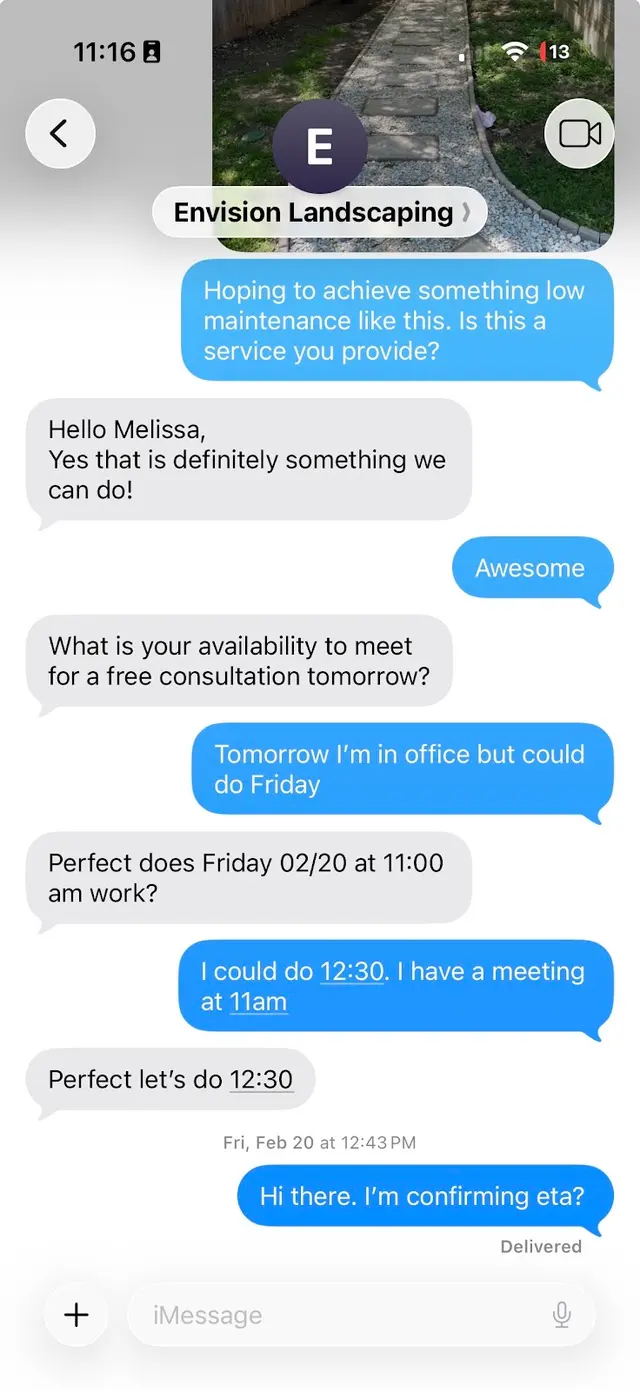 Customer photo of work by Envision Landscaping, from Melissa Bebb's review