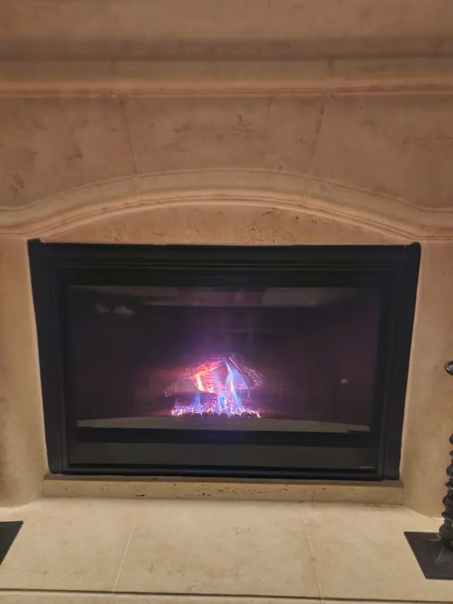 Empire Flame fireplace and mantel — customer photo 8