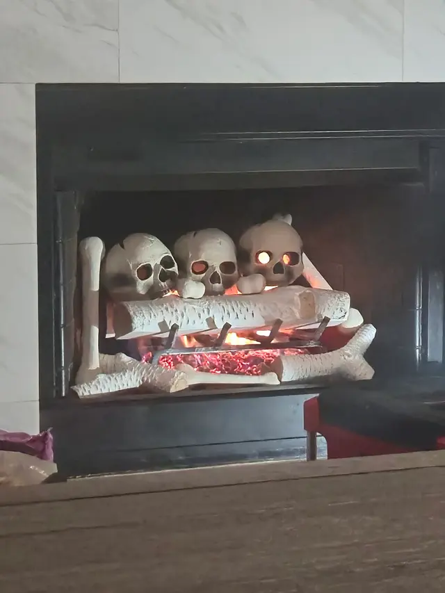 Empire Flame fireplace and mantel — customer photo 10