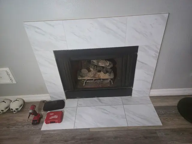 Empire Flame fireplace and mantel — customer photo 9