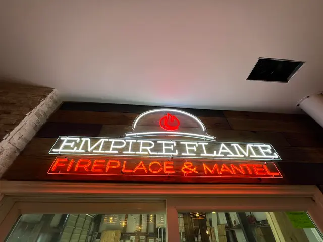 Empire Flame fireplace and mantel — photo from the business 1