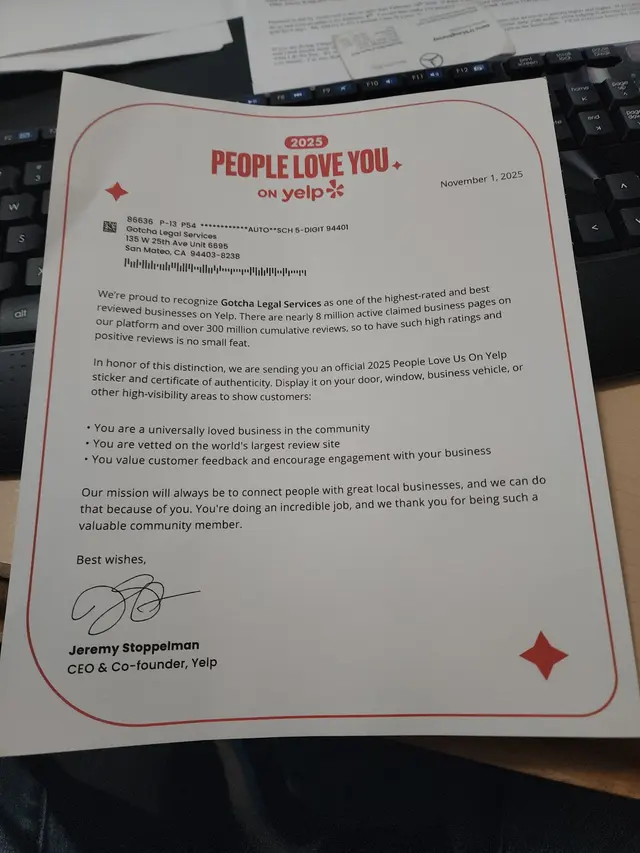 Gotcha Legal Services — photo from the business 5