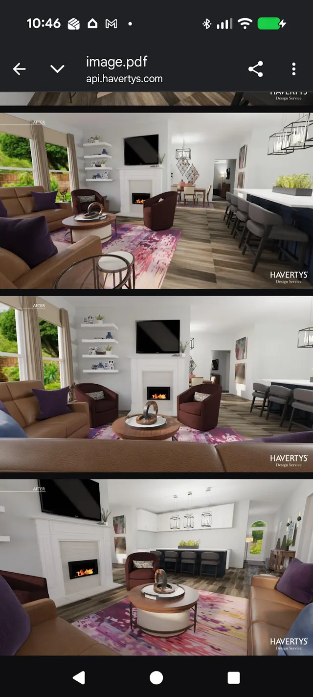 Customer photo of work by Havertys Furniture, from Cathy Russell's review