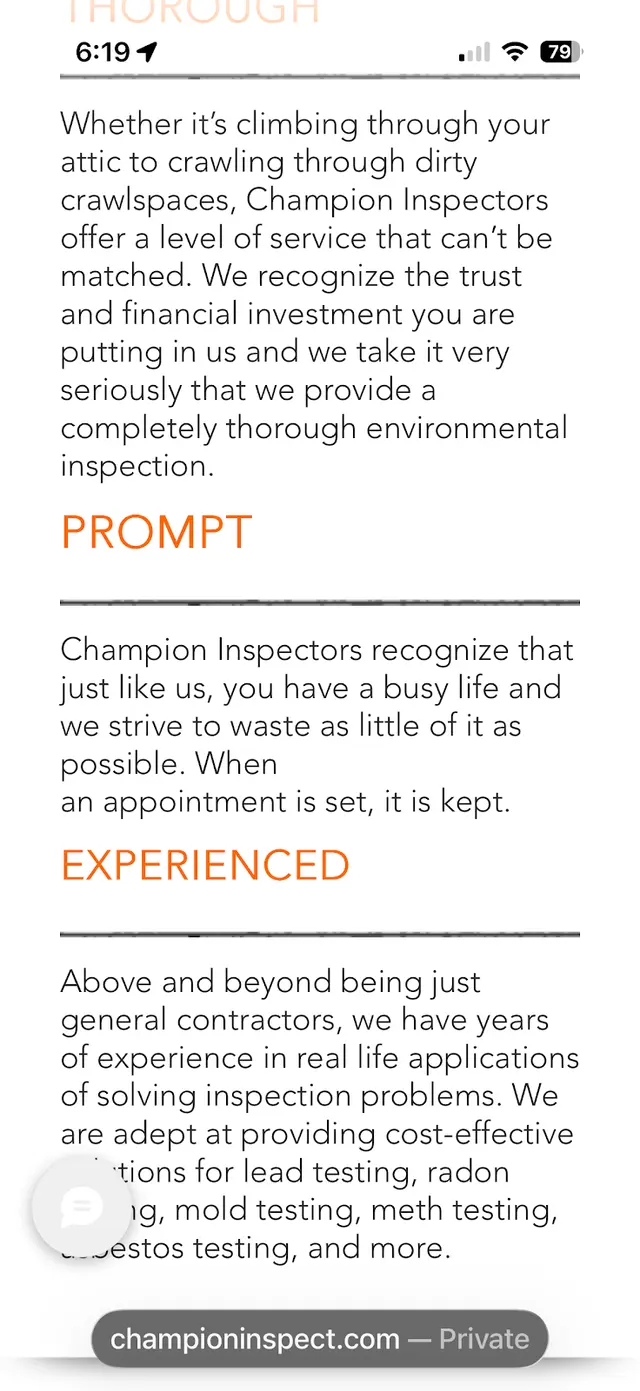Customer photo of work by Champion Inspect Home Inspection in Utah, from Travis Sevy's review