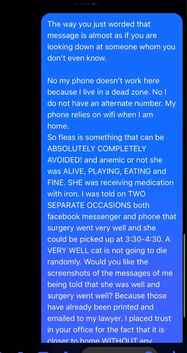 Customer photo of work by Animal Medical Clinic, from Shianne Paige's review
