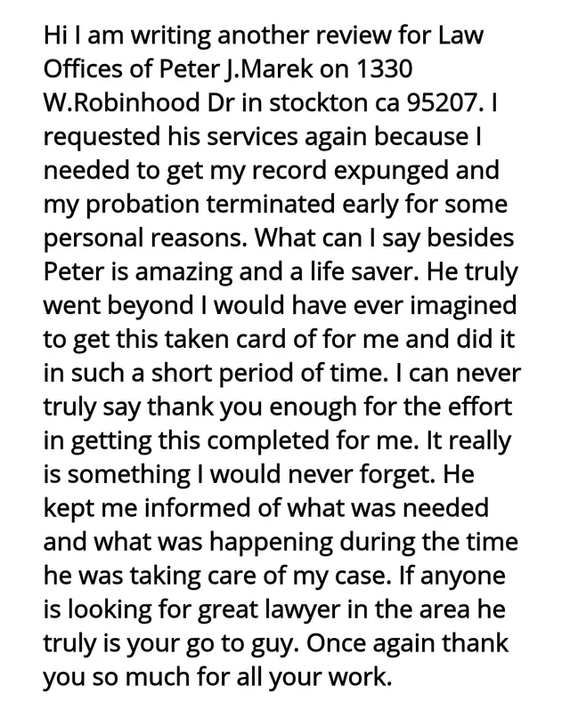 Peter J. Marek — customer photo 1