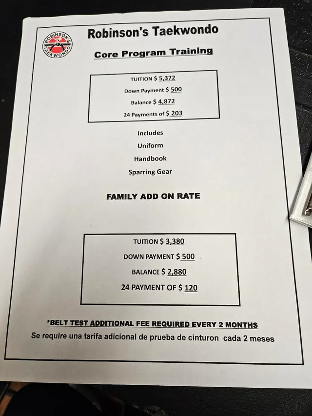 Robinson's Taekwondo — customer photo 2