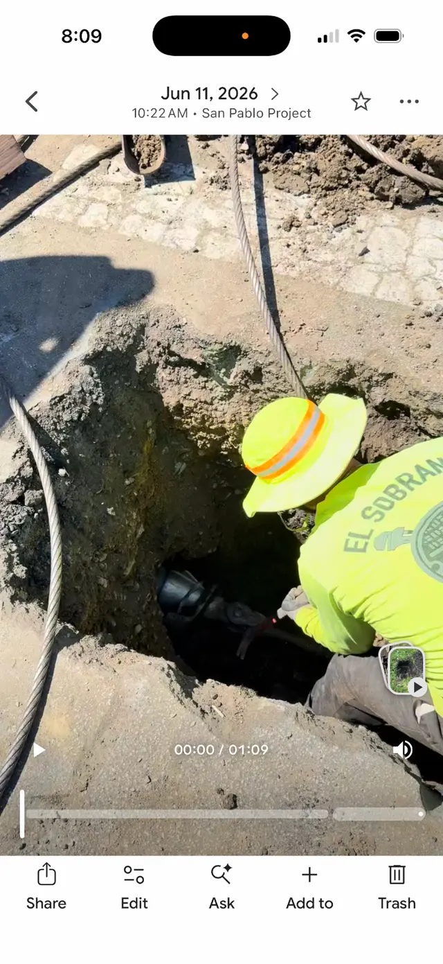 Customer photo of work by El Sobrante Sewer Repair, from Erkan Ayhan's review