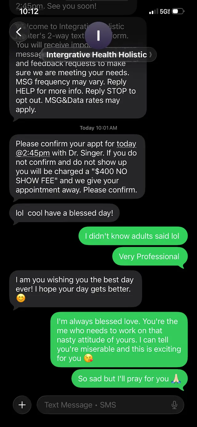 Customer photo of work by Integrative Holistic Center, from Brandon Olivero's review