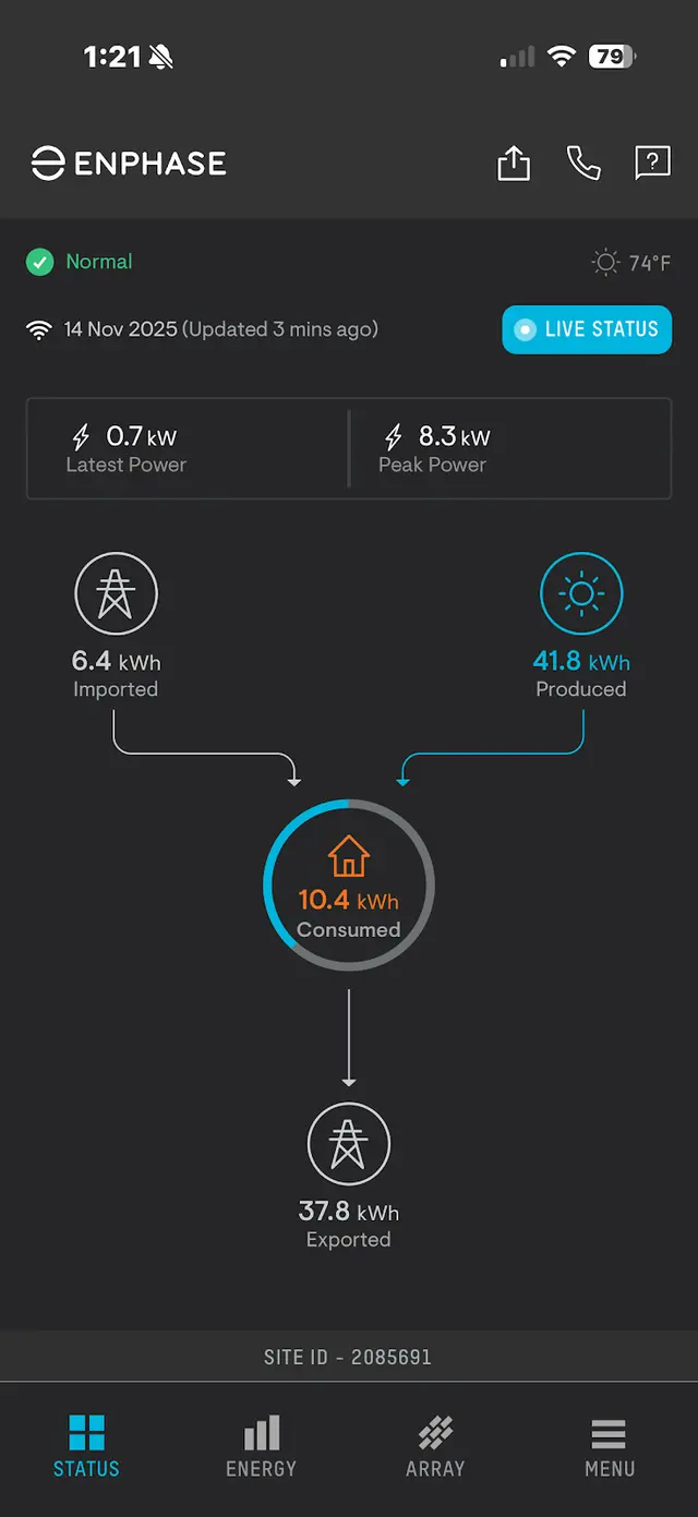 Customer photo of work by Florida Power Services "The Solar Power Company", from Michael D. Williams's review