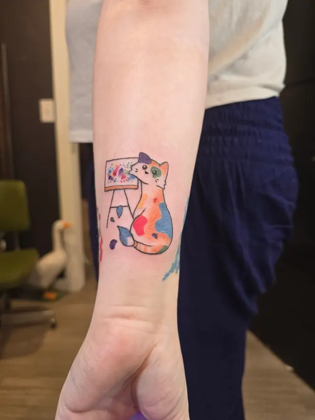 Customer photo of work by Lucky Cat Tattoo, from MacKenzie Miller's review