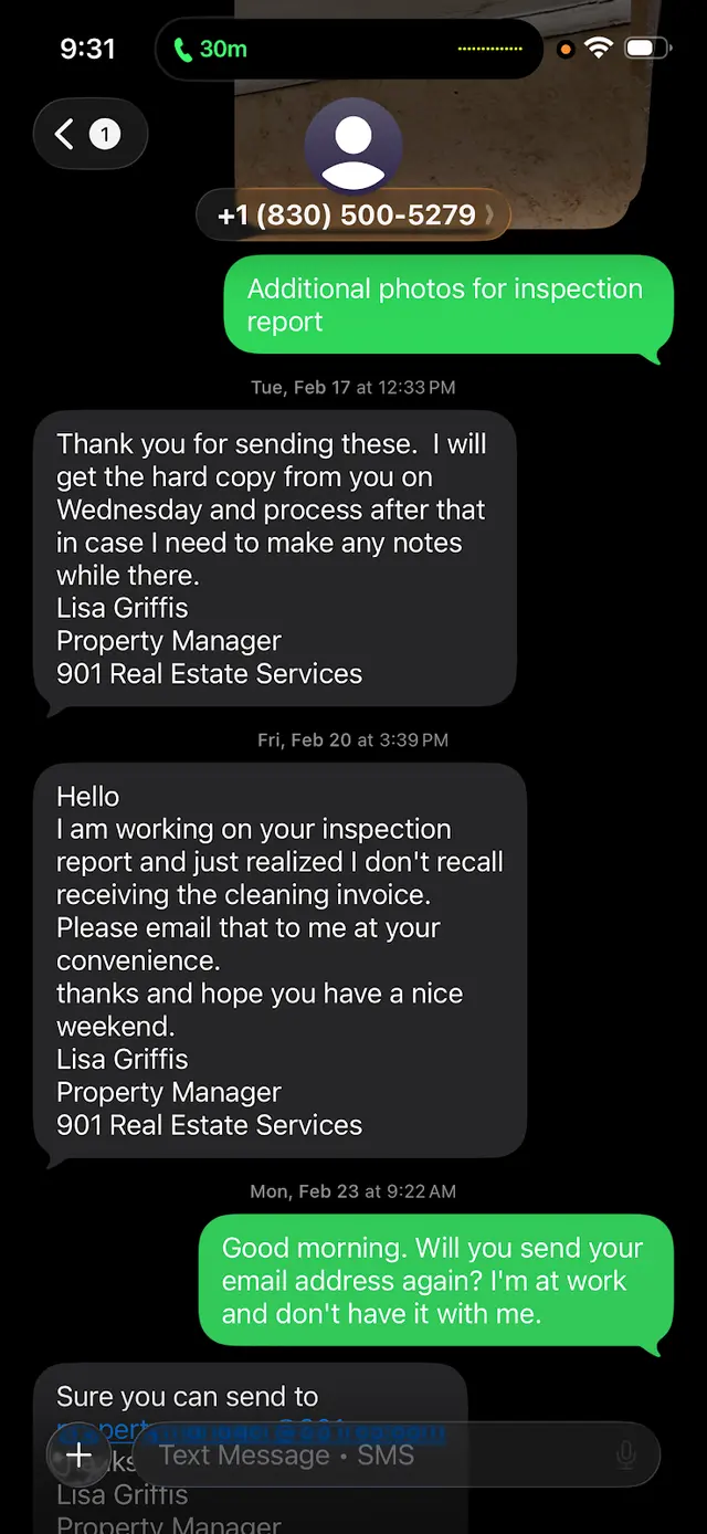 Customer photo of work by 901 Real Estate Services, from KIMBERLY CLARK's review