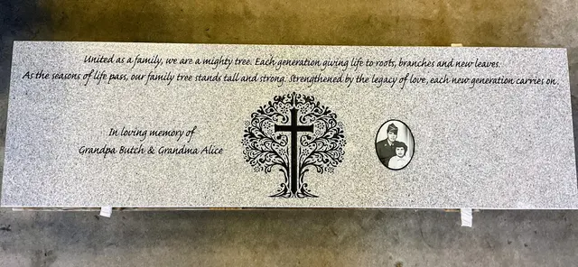 Customer photo of work by Bell Memorials - Headstones, Markers, Monuments, from Anna Marchese's review