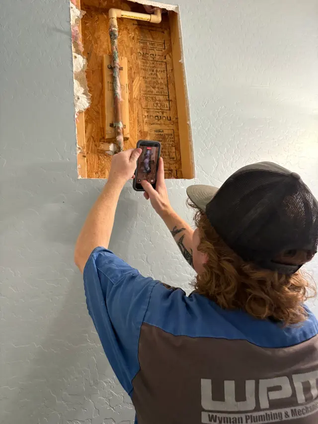 Customer photo of work by Wyman Plumbing & Mechanical LLC, from Monica Blasko's review