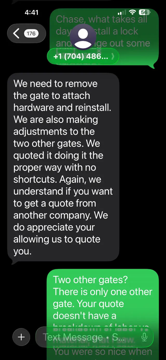 Customer photo of work by QC Fence Contractors, from Jamie RW's review