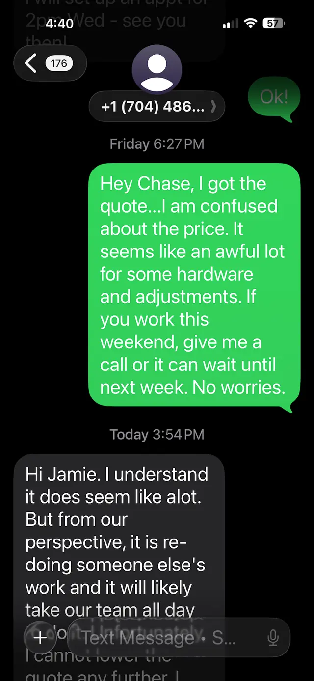 Customer photo of work by QC Fence Contractors, from Jamie RW's review