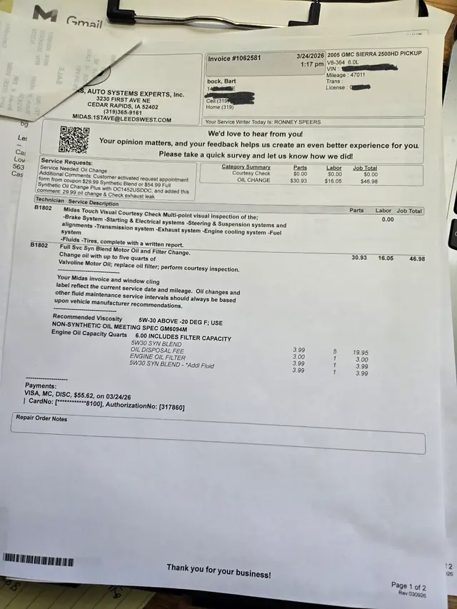 Midas — customer photo 12