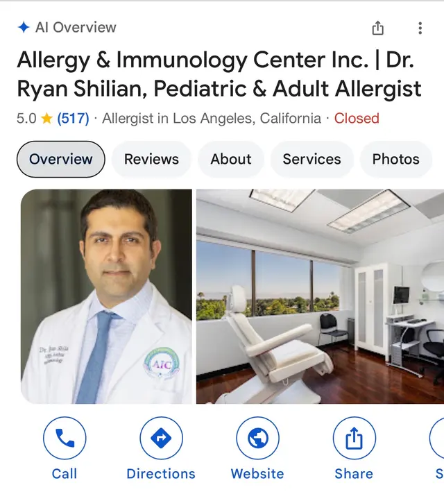 Customer photo of work by Allergy & Immunology Center Inc. | Dr. Ryan Shilian, Pediatric & Adult Allergist, from Rose S's review