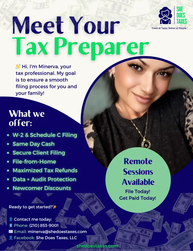 Customer photo of work by She Does Taxes, from Eric Castillo's review