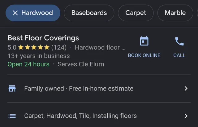 Customer photo of work by Best Floor Coverings, from Troy Collins's review