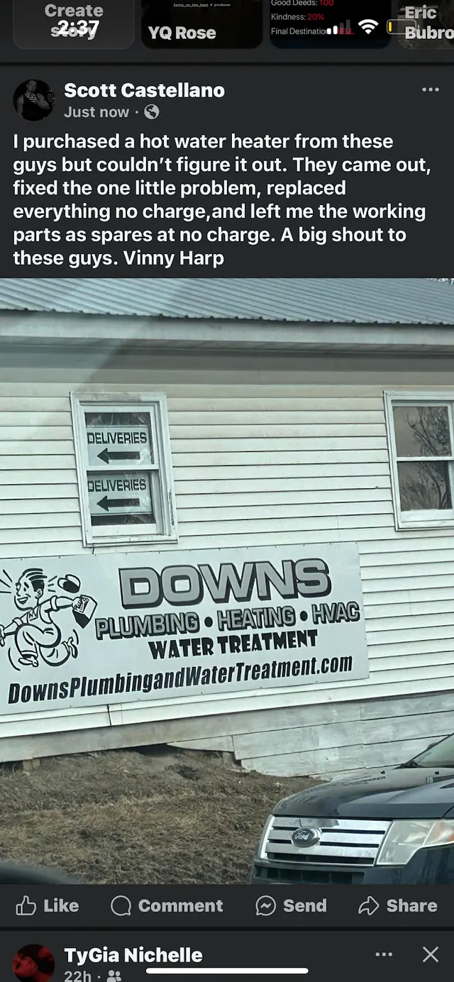 Downs Plumbing Heating and Water Treatment — customer photo 4