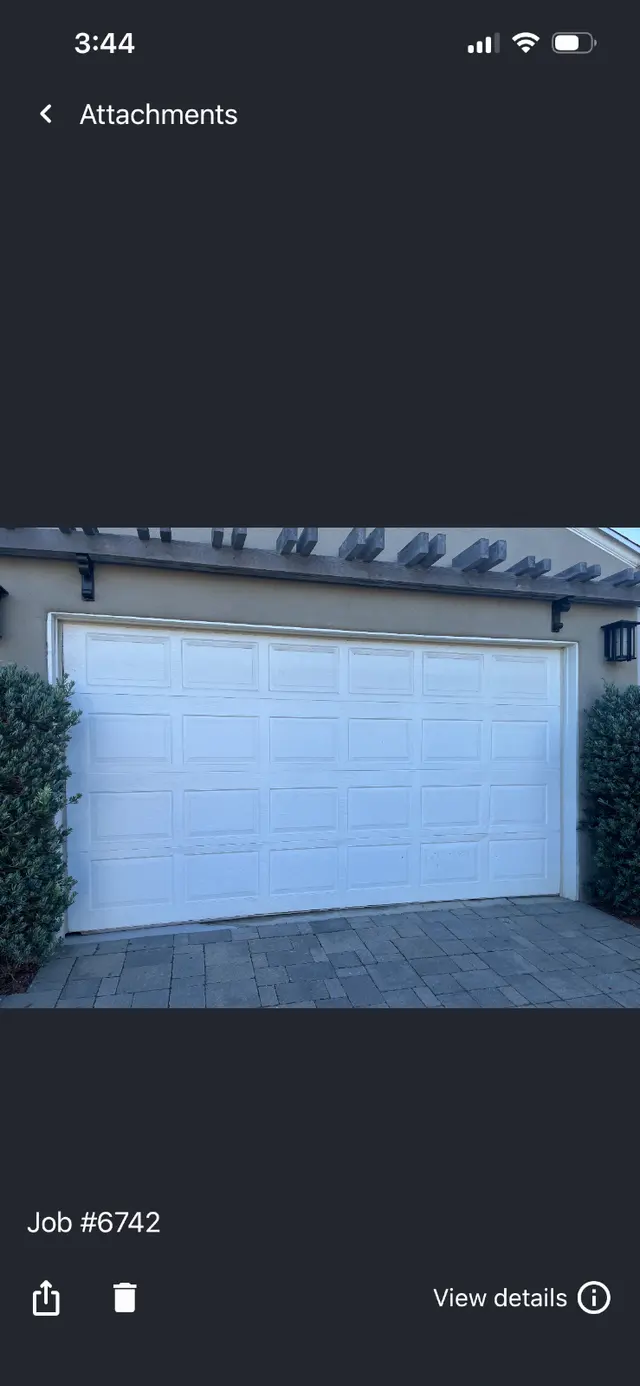 Customer photo of work by Pro Tech Garage Door Service, from Gary McCook's review