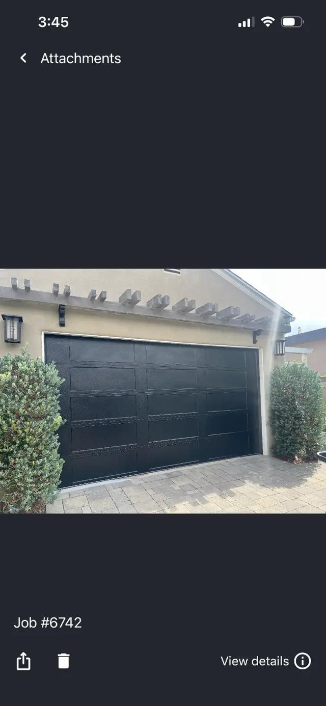 Customer photo of work by Pro Tech Garage Door Service, from Gary McCook's review