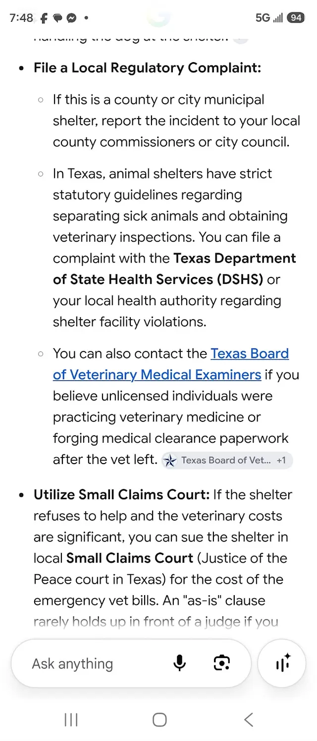 Customer photo of work by Freeport Veterinary Medical Center, from FERYN K's review
