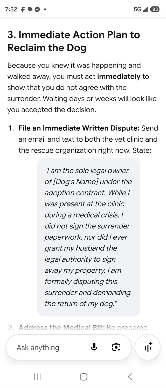 Customer photo of work by Freeport Veterinary Medical Center, from FERYN K's review