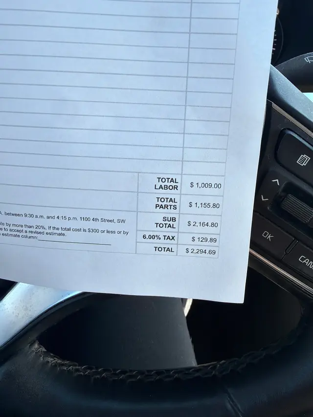 Customer photo of work by Auto Tech Service, from Cristina Cajigas's review