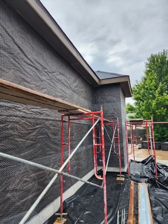 Customer photo of work by Garces Stone Stucco, LLC, from George Warnock's review