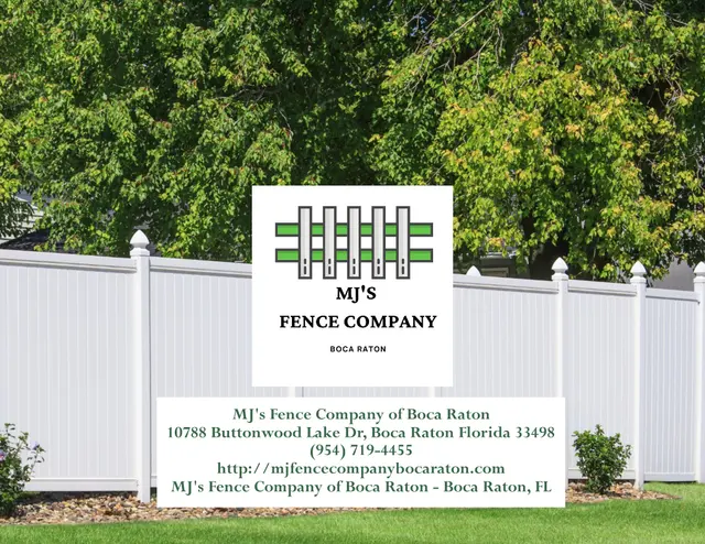 MJ's Fence Company of Boca Raton — photo from the business 2