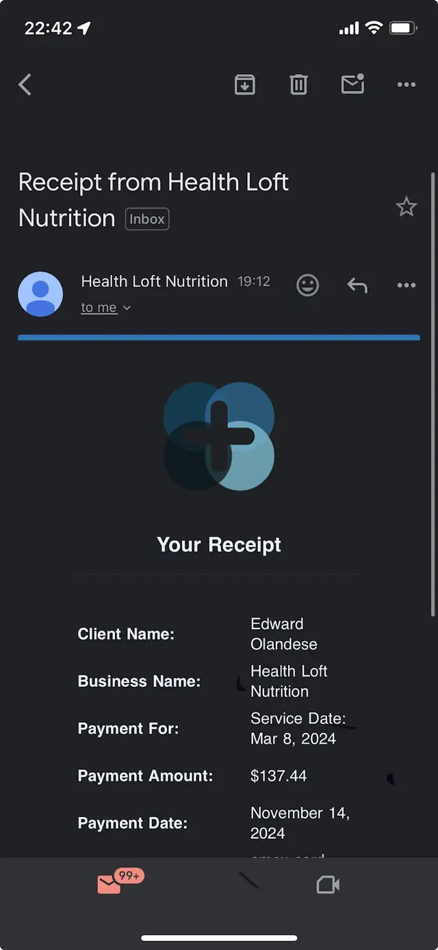 Customer photo of work by Health Loft Nutrition, from Eddie O's review