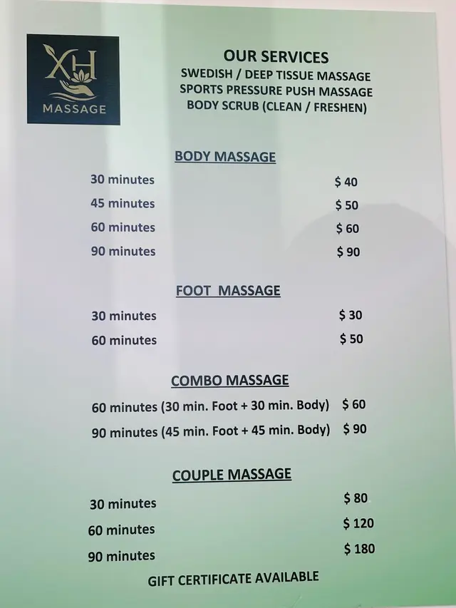 Customer photo of work by X H MASSAGE—Anaheim, from Naila Ajmal's review