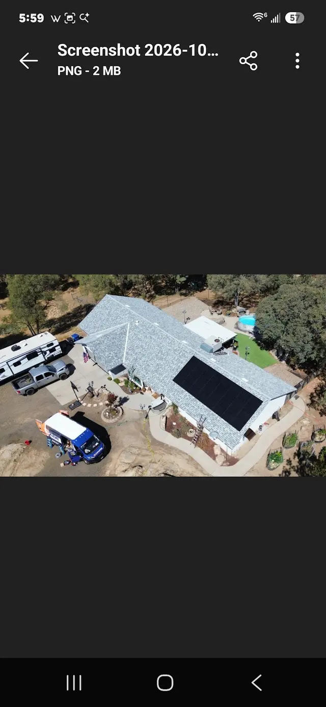 Customer photo of work by SunMade Smart Roofing, Solar Fresno & Electric, from Kymberly Ardeeser's review