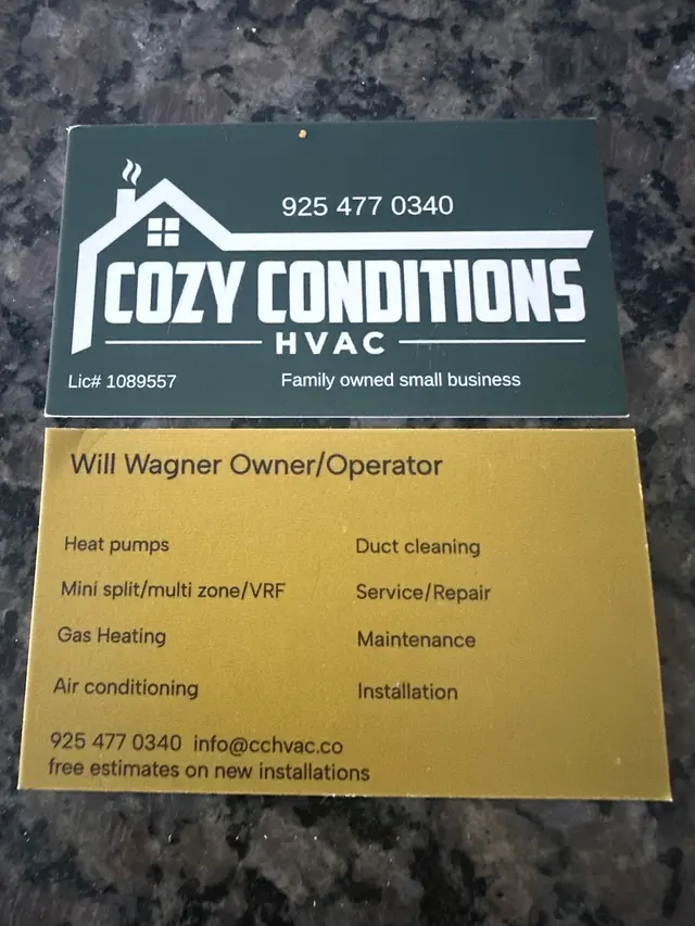 Customer photo of work by Cozy Conditions HVAC LLC, from amy m's review