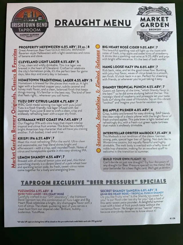 Customer photo of work by Irishtown Bend Taproom at Market Garden Brewery, from Ashley's review