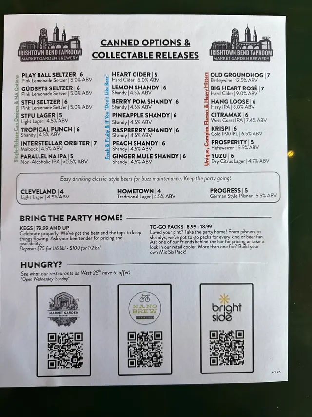 Customer photo of work by Irishtown Bend Taproom at Market Garden Brewery, from Ashley's review